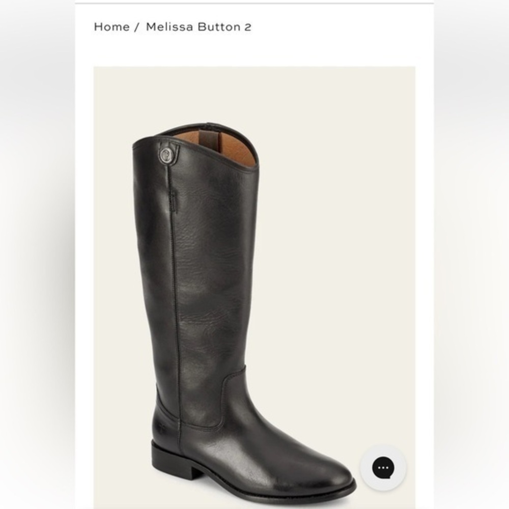 Frye Melissa Button 2 Black Heeled Boots